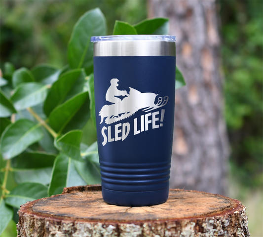 Sled Life Laser Engraved Tumbler