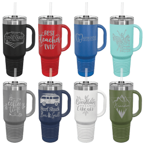 Paws and Enjoy the Little Things 40oz Laser Engraved Tumbler