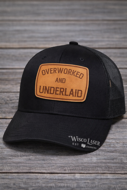 Overworked and Underlaid Trucker Hat