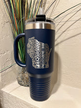 Load image into Gallery viewer, Wisconsin Design  40oz Laser Engraved Tumbler
