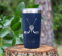 Load image into Gallery viewer, Golf ball and Clubs Laser Engraved Tumbler

